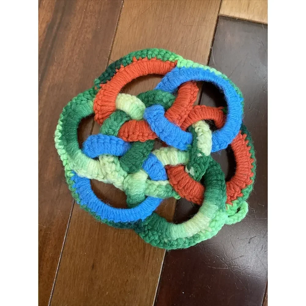 Vintage Crochet Potholders/ Hot‎ Pads + crochet bottle dress (?).